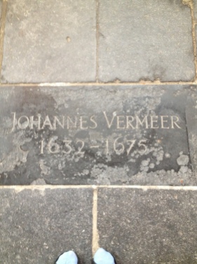 Vermeer's head stone in Delft