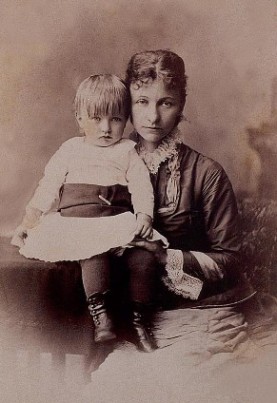 The picture shows the couple's second child Clara born in 1879. the image belongs to Ribe archives and is found in the biography by Tom Buk-Swienty