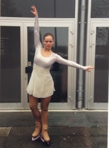My daughter at a figure skating contest year 2000