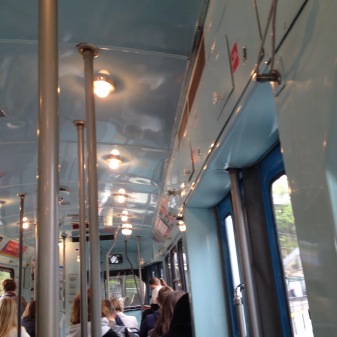 interior from and old-fashioned tram