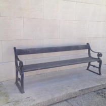 Old bench at the war memorial