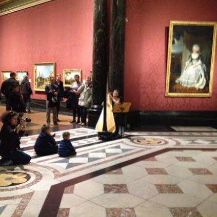 National Gallery at night with children
