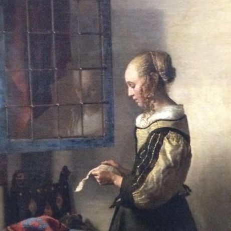 Detail from a Vermeer painting at "Old Masters' Picture Gallery" in Dresden