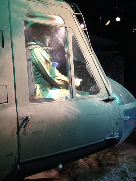 Display with a HUEY helicopter that played a major role in the Vietnam War The National Museum of American History
