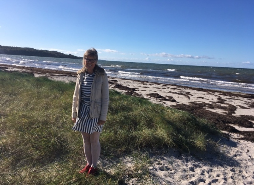 Visiting the beach close to the camp in 2017